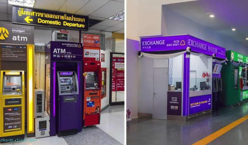 Bankomati in točke za menjavo valut, domače / mednarodne