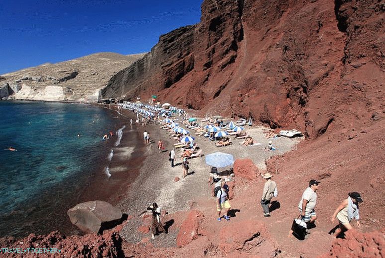 Red Beach na Santoriniju Akrotiri