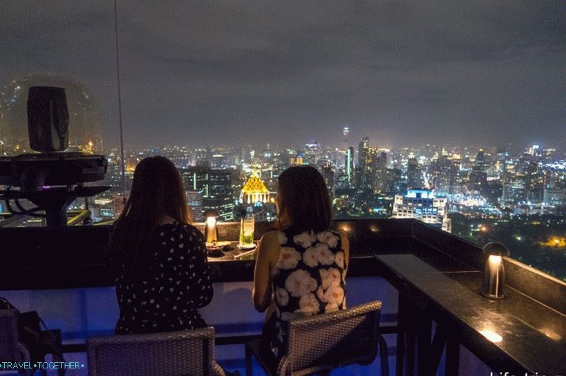 Bar in restavracija Vertigo na strehi Banyan Tree Bangkok - 61. nadstropje
