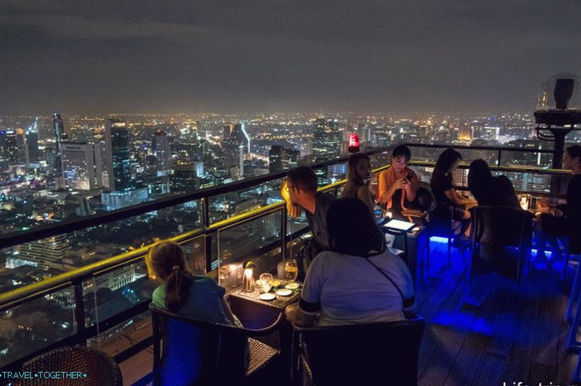 Bar in restavracija Vertigo na strehi Banyan Tree Bangkok - 61. nadstropje