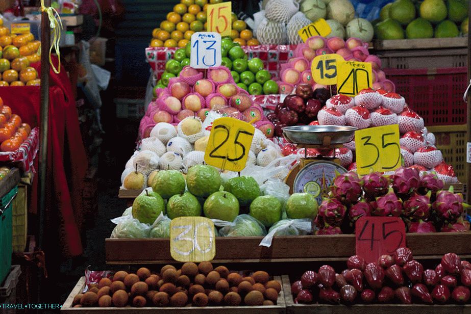 Cene na Tajskem za sadje