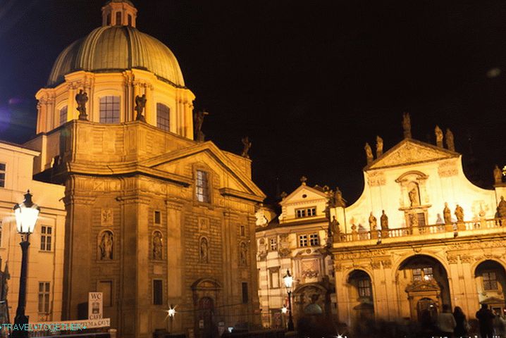 Središče Prage, staro mesto zvečer