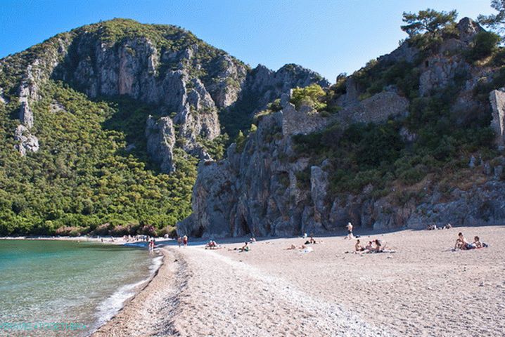 Plaže na Olymposu. Cirali. Turčija.