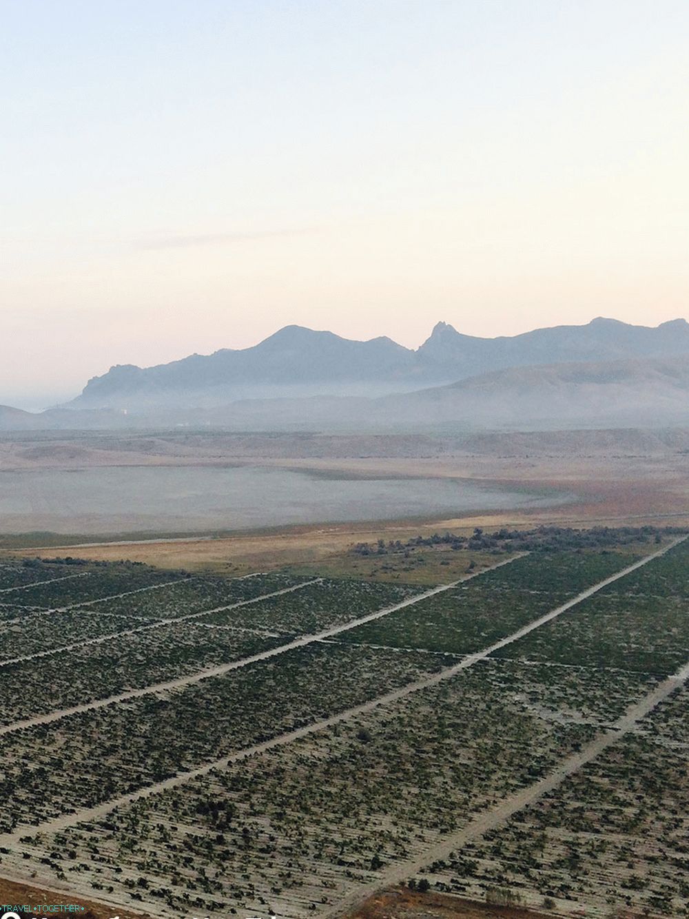 Koktebel, pogled z jadralnega padalstva