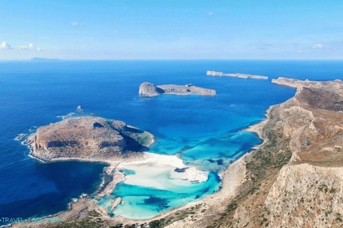 Balos plaža na Kreti od zgoraj