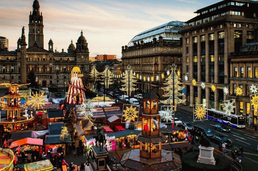 Božični trg v Glasgowu