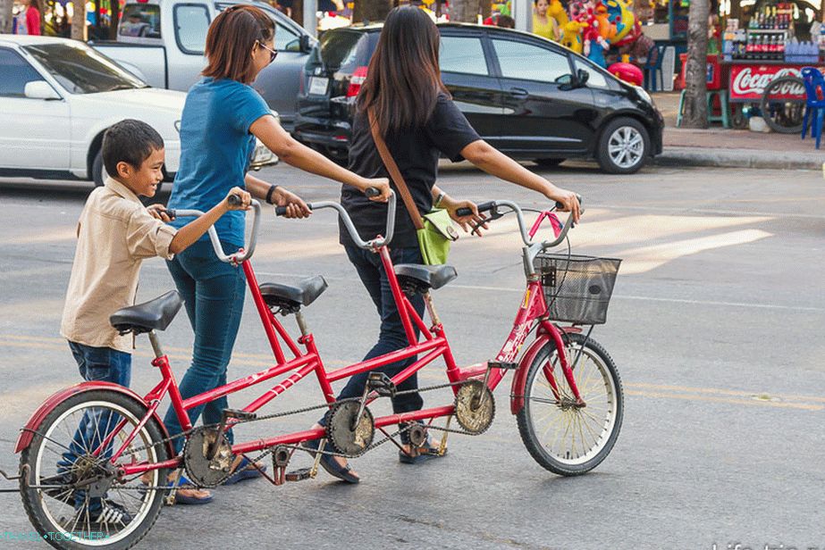 V Bang Saenu je tukaj priljubljen najem takih koles