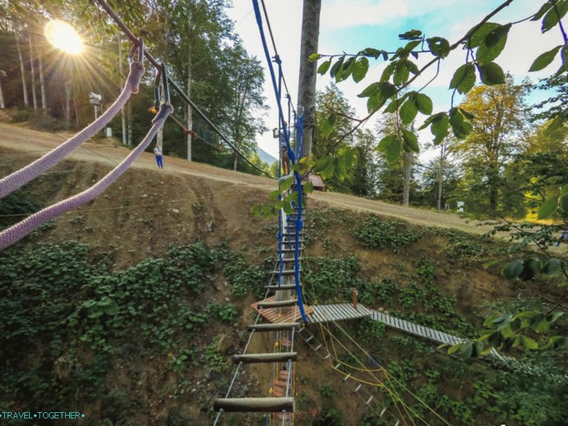 Park Yeti ali Panda Park - vzpenjamo se in letimo v Rosi Khutorju