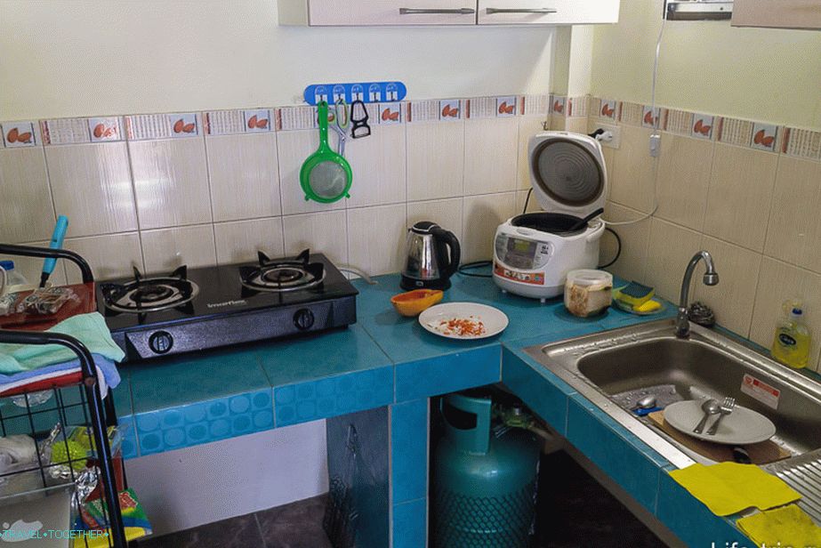 Plinski štedilnik in kuhalnik vode. Multicooker prinesen iz Rusije