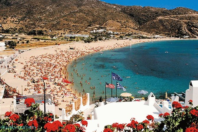 Plaža poleti Iosos Grčija