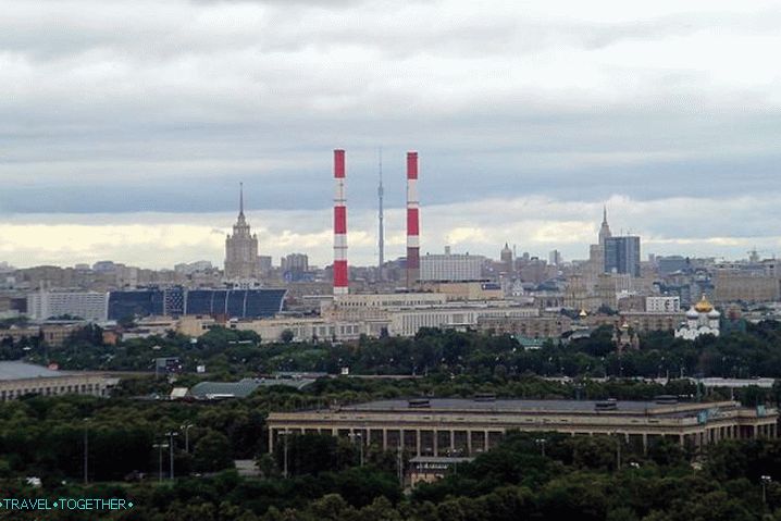 Moskva in moskovska regija, pogled z vrabca