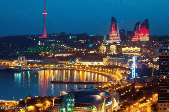 Azerbajdžan, noč Baku