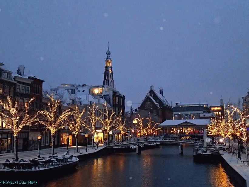 Leiden v snegu