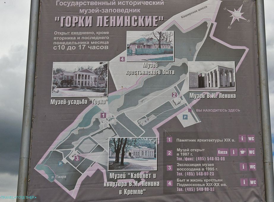 Leninsky Gorki zemljevid posestva