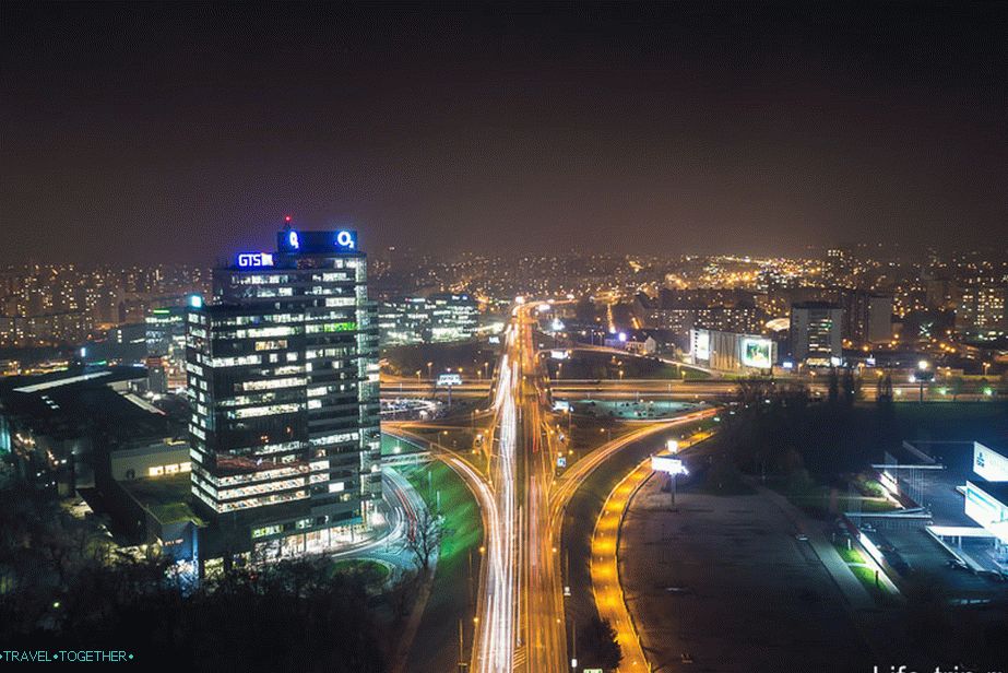 Pogled od razgledne točke v smeri spalnega območja Petrzalka