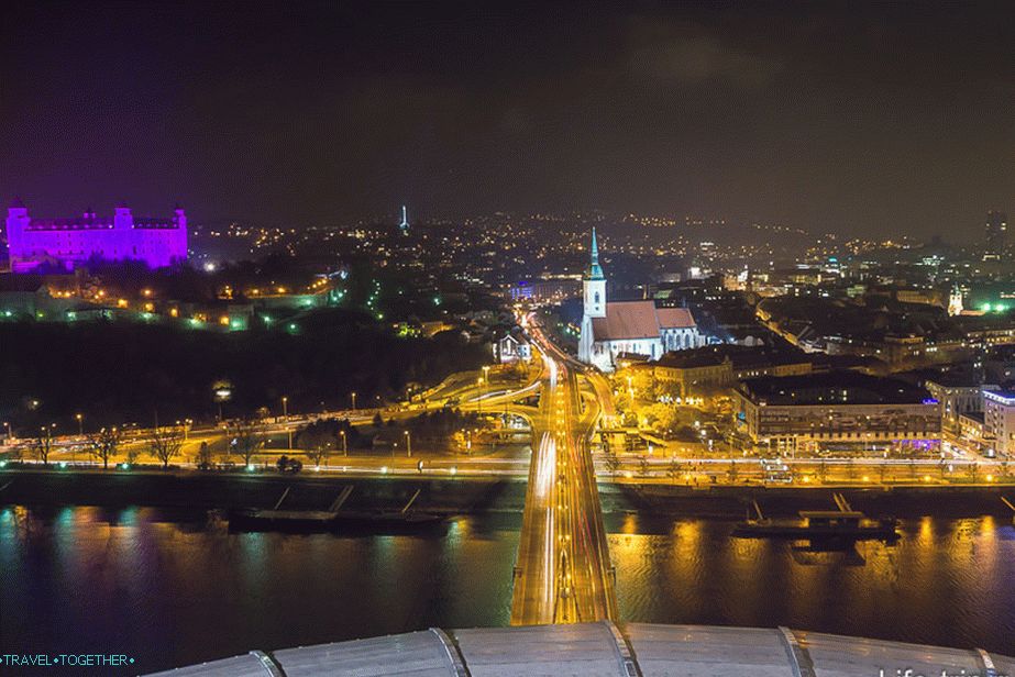 Pogled proti staremu mestu in gradu Bratislava