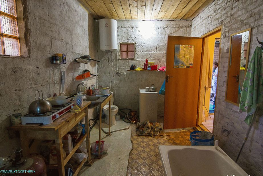 Kuhinja in kopalnica v našem podzemnem slogu