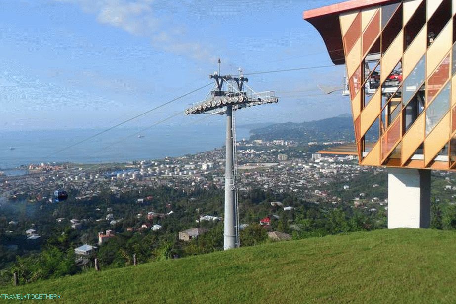 Z vrha žičnice v Batumiju se odpira čudovit razgled