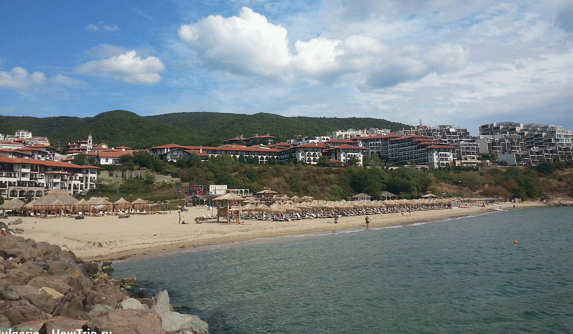 Plaža in hoteli ob morju v Bolgariji