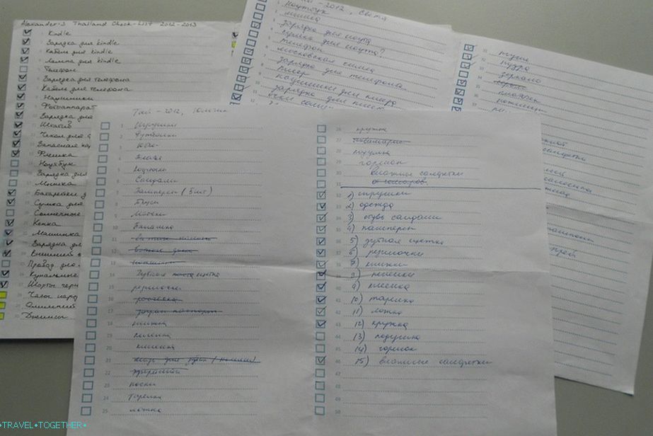 Seznam za zbiranje stvari iz vsakega družinskega člana