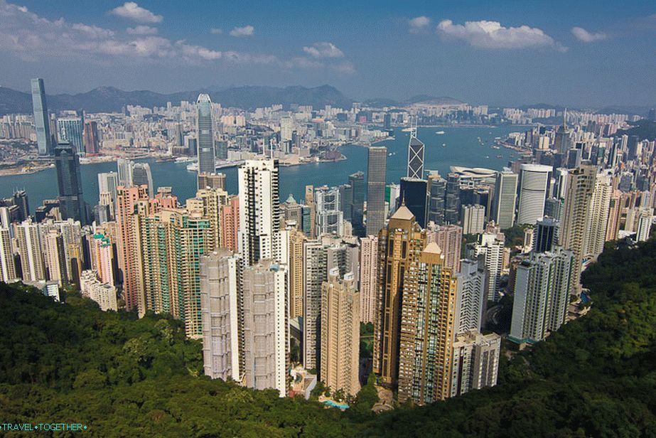 Pogled z vrha Victoria na Hong Kong