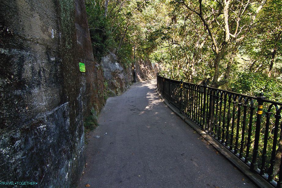 Jutranja pot okoli Victoria Peak, tukaj je veliko ljudi