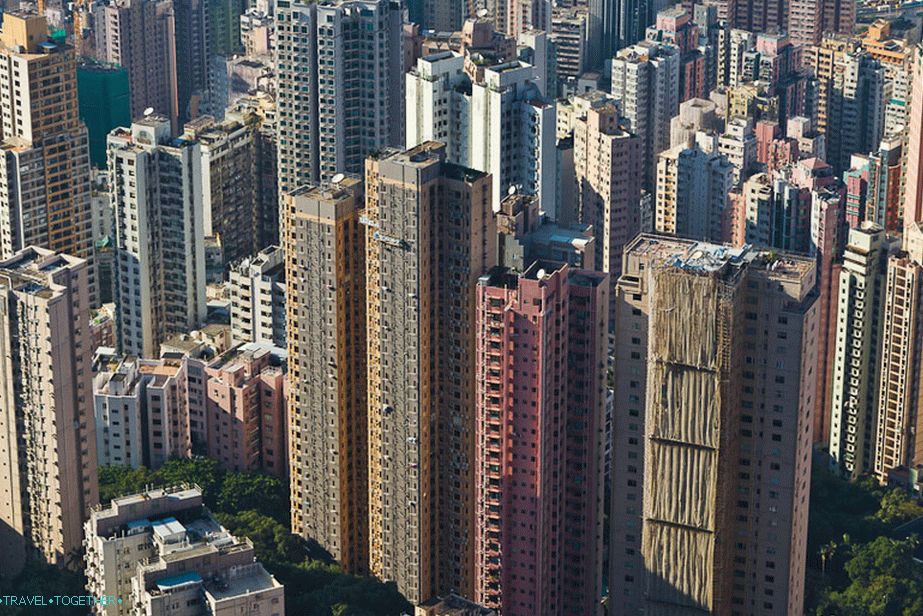 Hongkong z višine Victoria Peaka