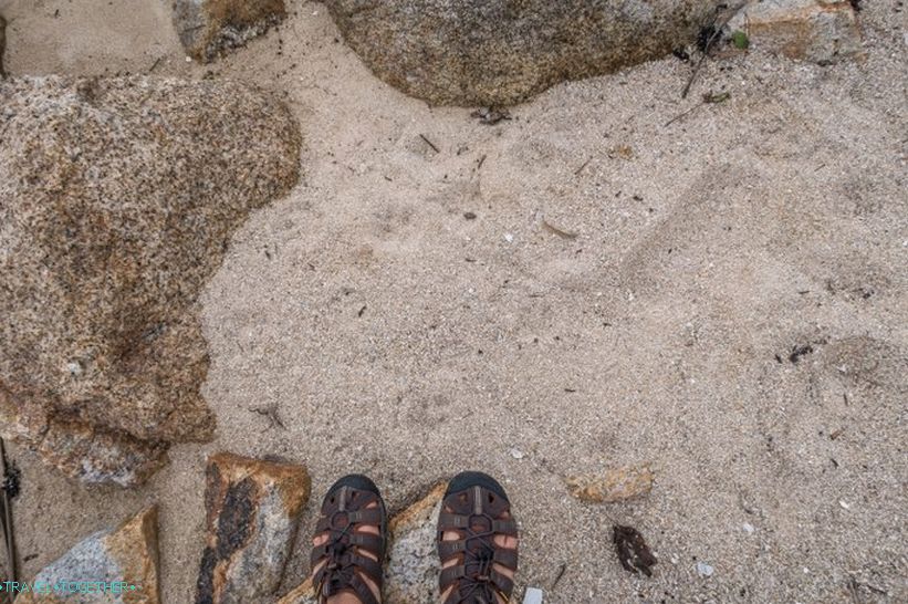 Vizualno o sestavi peska na plaži