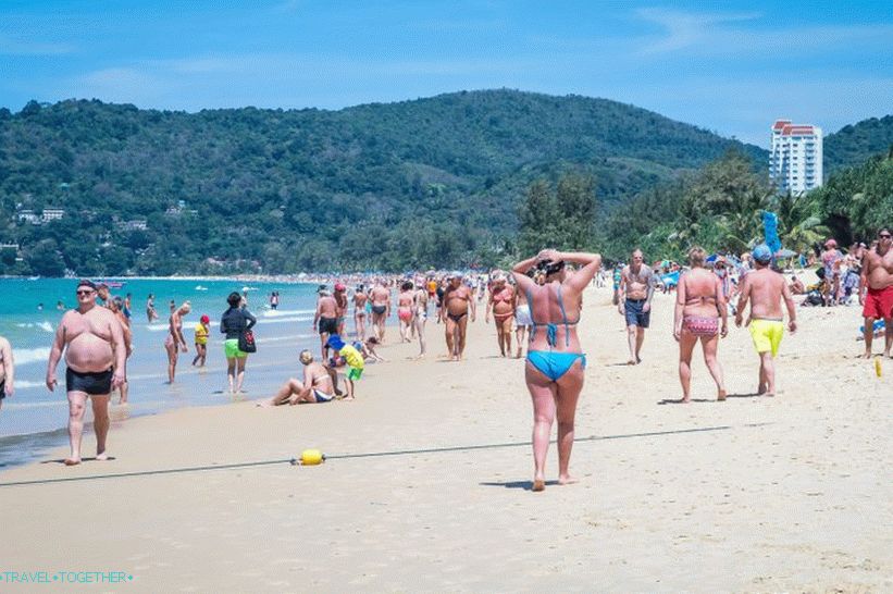 Plaža Karon v Phuketu (plaža Karon) - skoraj kot Patong