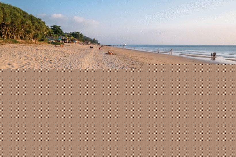 Plaža Klong Nin na Lanti ob oseki