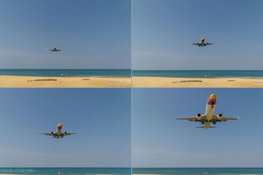 Plaža z letalami v Phuketu