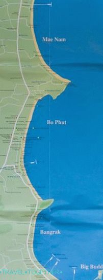 Plaža Bo Phut in Maenam Beach Card