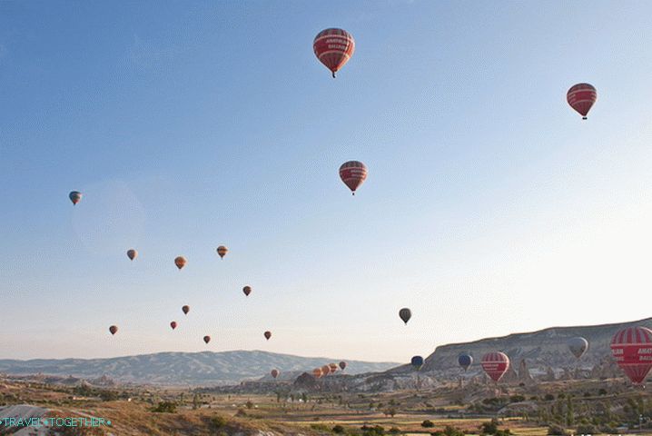 Tema žogic nad Goreme. Kapadokija.