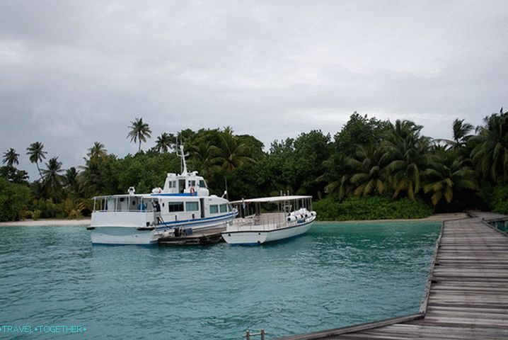 Maldivi. Otok Kuramati.