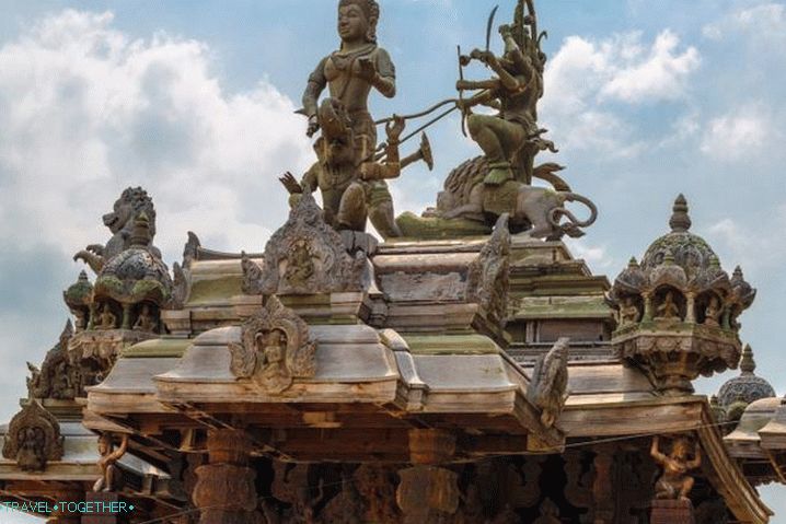 Vreme v Pattayi v juliju - tempelj resnice