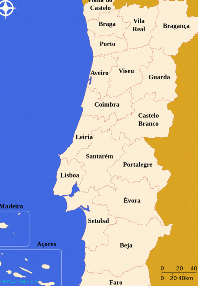 Upravna razdelitev Portugalske