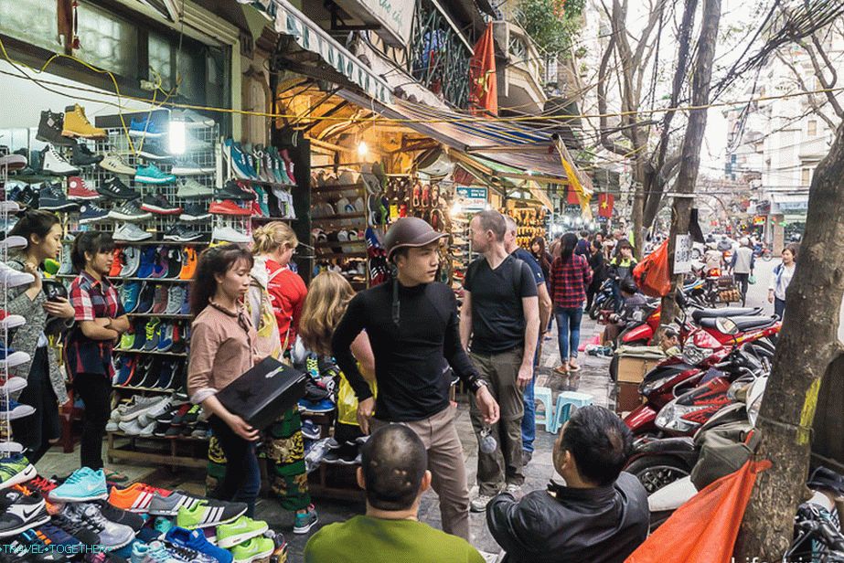 Ogled Hanoja, ulice so napolnjene s trgovci
