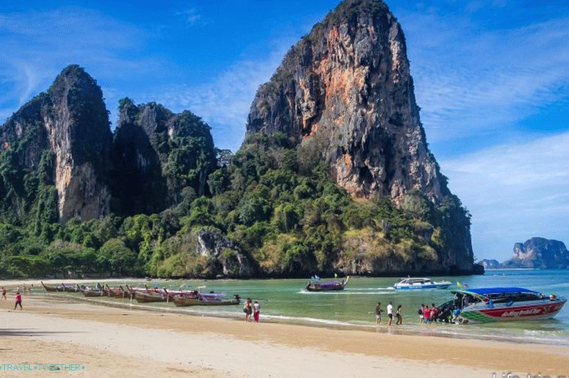 Plaža Raleigh v provinci Krabi