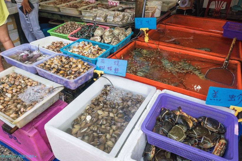 Trg morskih sadežev Phuket - hrana in znamenitost