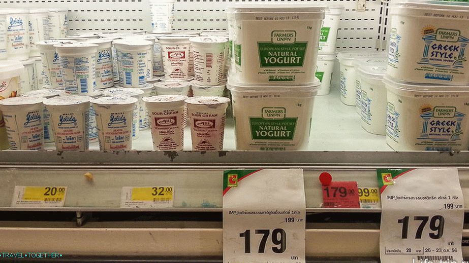 Uvoženi jogurti v velikih bankah