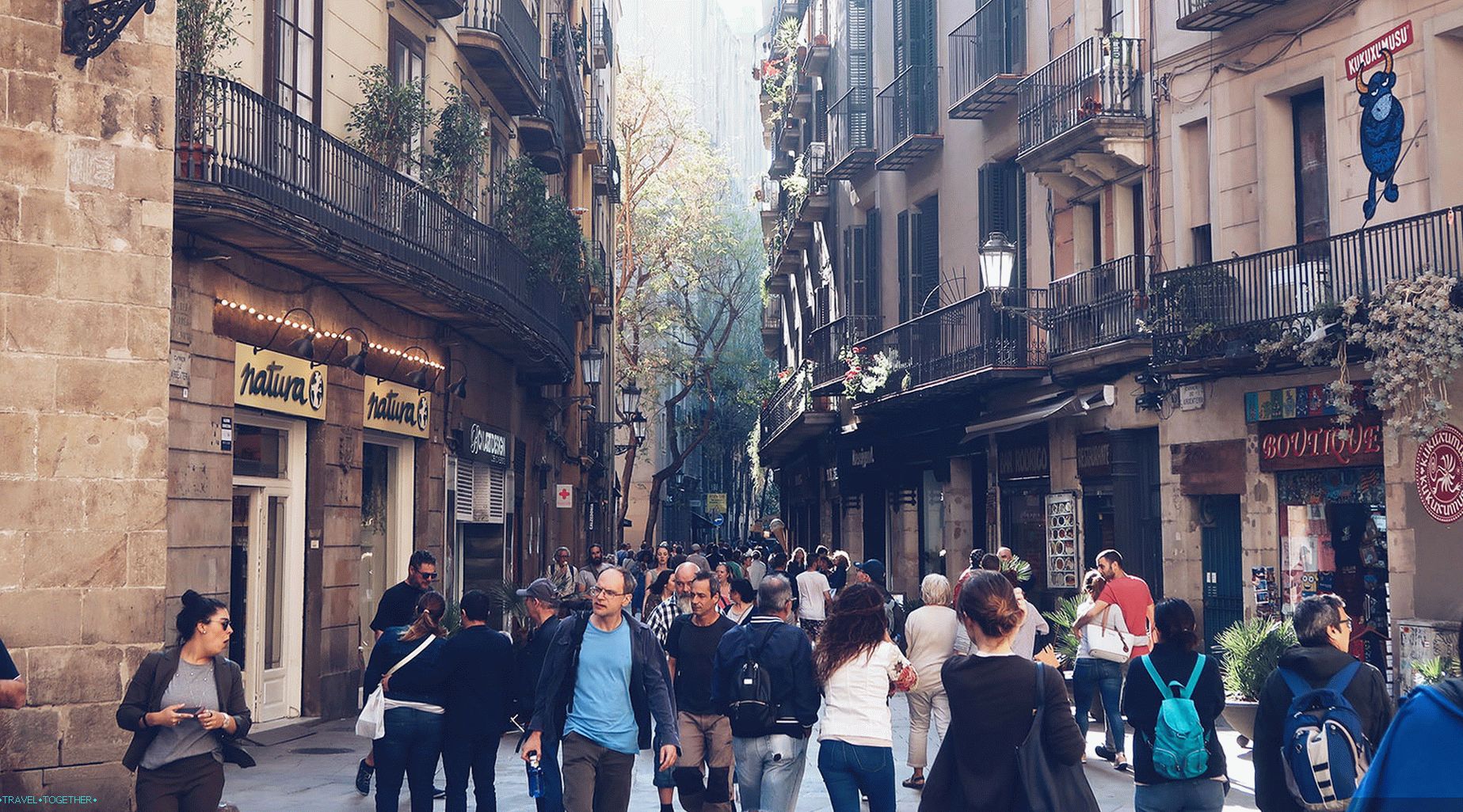 Ulice Barcelone v gotski četrti