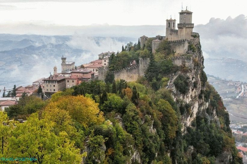 Staro mestno jedro na vrhu Monte Titana