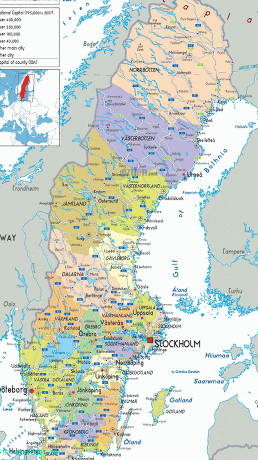 Upravna delitev Švedske