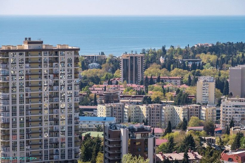 Razgledna ploščad v Sočiju - Vrstni stolp Rože vetra