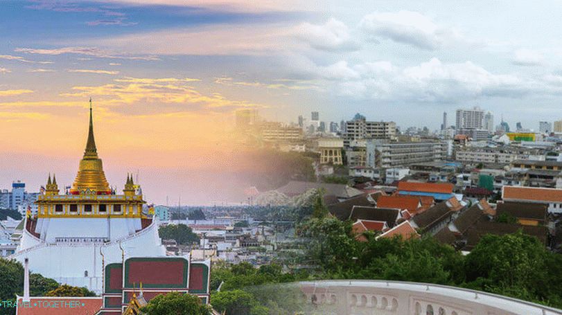 Razgledne ploščadi v Bangkoku - zlate gore