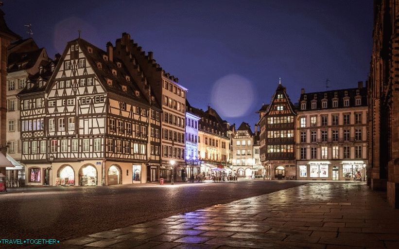 Nočni Strasbourg - Katedralni trg
