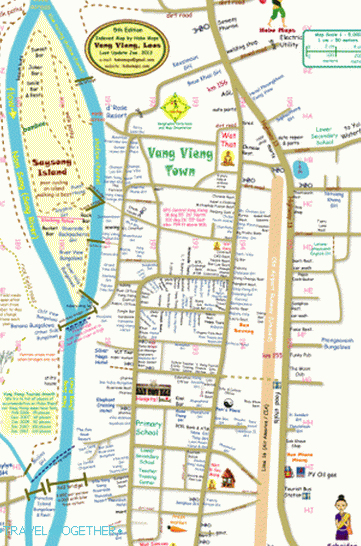Zemljevid Vang Vieng