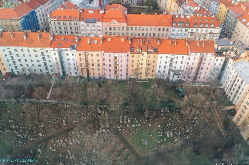In spodaj ob vznožju pokopališča
