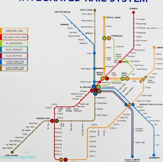 Shema metroja v Kuala Lupummru