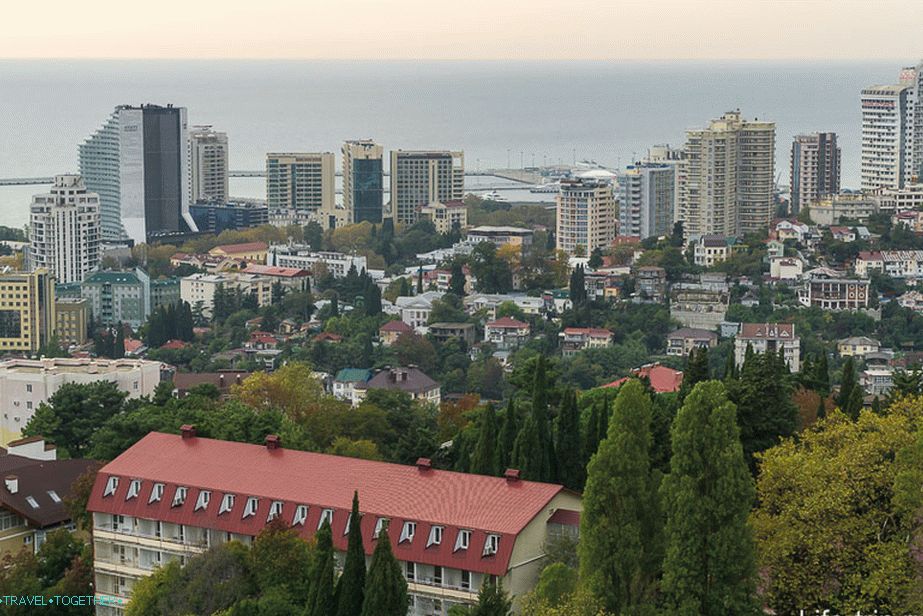 Soči iz višine - okrožje Svetlana in Central